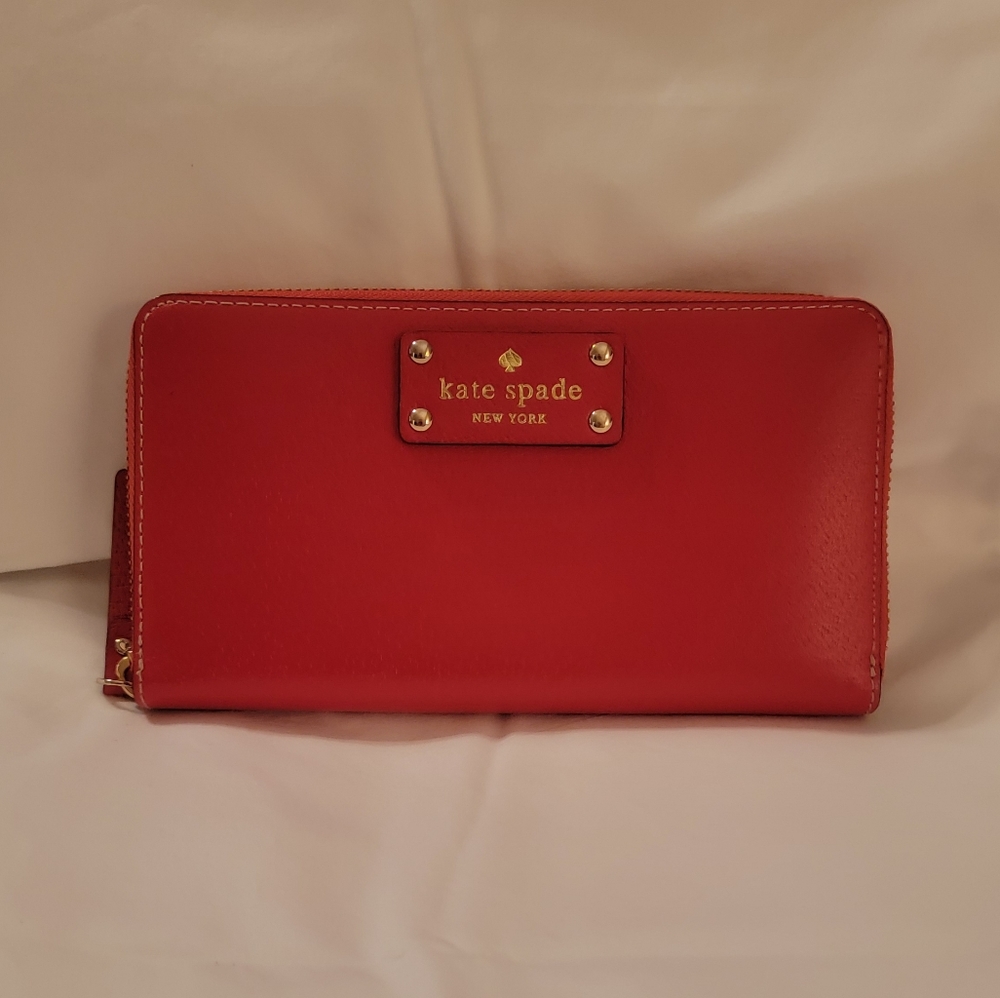 Kate Spade Wellesley Neda Continental Wallet, Like New Condition, Red